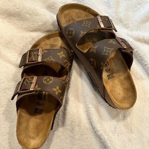 Custom made Louis Vuitton Birkinstocks 38